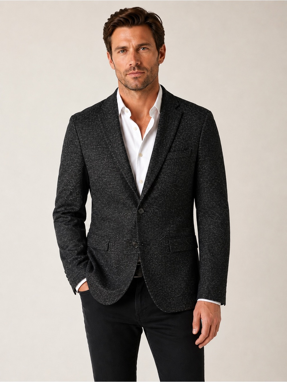 John Varvatos Luxe Alpaca Wool blend plaid Sport Coat Jacket Sz 42R
